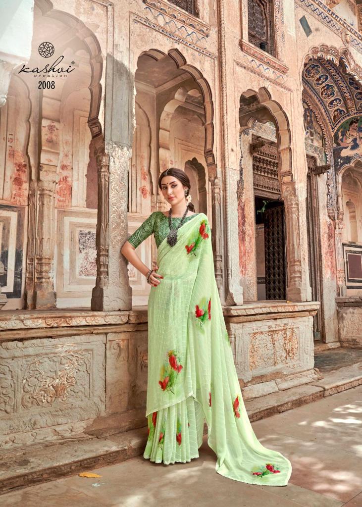 Kashvi Manasthiti Printed Georgette Wholesale Saree Collection 